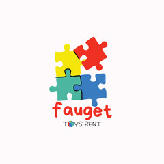 Fauget toys rent logo design