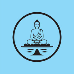 Buddha Icon Vector Images, illustration of a buddha icon