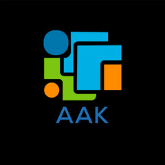AAK Letter logo design template vector. AAK Business abstract connection vector logo. AAK icon circle logotype.
