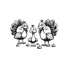 Turkey Cartoon Vector Vector Art & Graphics