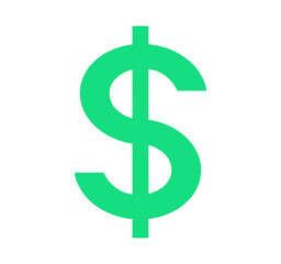 シンプルな緑色のドルマーク	
