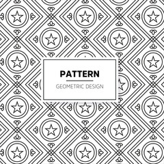 Abstract geometric pattern background. Black and white seamless pattern. Vector illustration