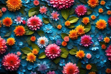 colourful flowers background