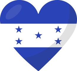 Honduras flag heart 3D style.