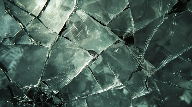 Cracked Glass Abstract Background