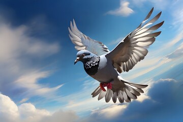 A_picturesque_moment_of_a_pigeon_gracef
