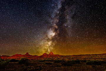 Milky Way over Beehives Formation in Glen Canyon National Recreation Area near Page, Arizona