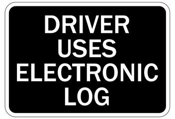 Truck driver sign driver uses electronic log