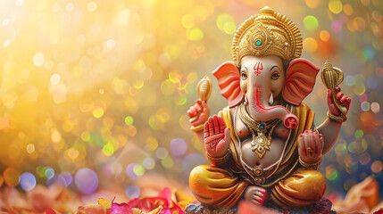 Lord ganesha sculpture. Goddess ganesh festival.