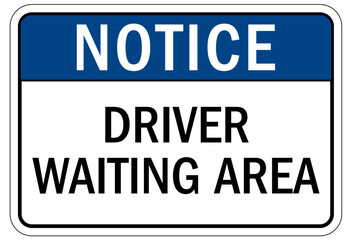 Truck driver sign driver waiting area