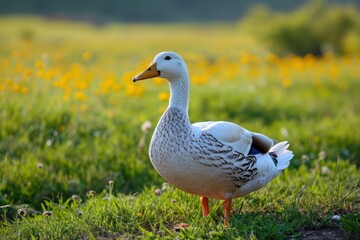 Fototapeta premium a duck on a farm