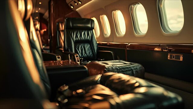 The private jet provides a luxurious and peaceful space for a golfer to relax and rejuvenate before heading back to the hustle and bustle of the tournament circuit.