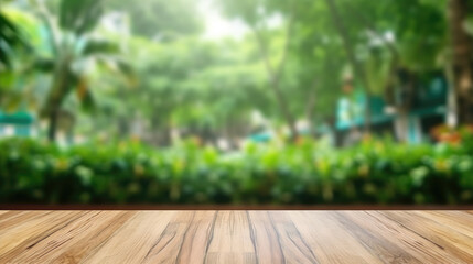 Wooden table with blurred background. This versatile image can be used for various purposes