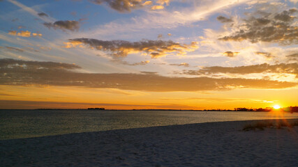 sunset on the beach