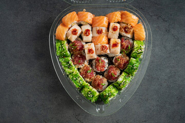 sushi box for Valentine's Day