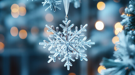 A_close-up_shot_of_a_delicate_glass_snowflake_ornament