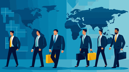 World wide business concept image. Vector illustration.