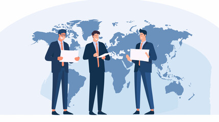 World wide business concept image. Vector illustration.