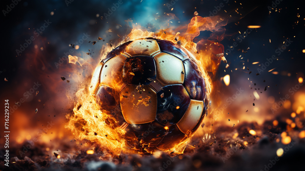 Poster ball in fire