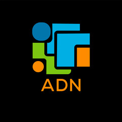 ADN Letter logo design template vector. ADN Business abstract connection vector logo. ADN icon circle logotype.

