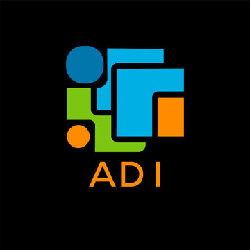 ADI Letter logo design template vector. ADI Business abstract connection vector logo. ADI icon circle logotype.
