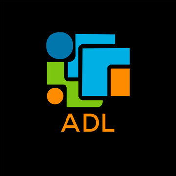 ADL Letter logo design template vector. ADL Business abstract connection vector logo. ADL icon circle logotype.
