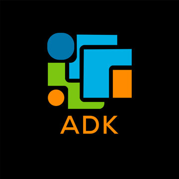 ADK Letter logo design template vector. ADK Business abstract connection vector logo. ADK icon circle logotype.
