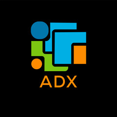 ADX Letter logo design template vector. ADX Business abstract connection vector logo. ADX icon circle logotype.
