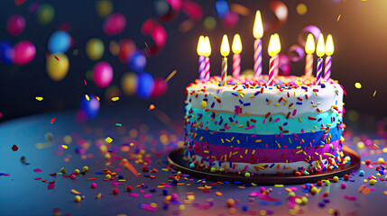 Celebration Cake Background Design for Birthday Party