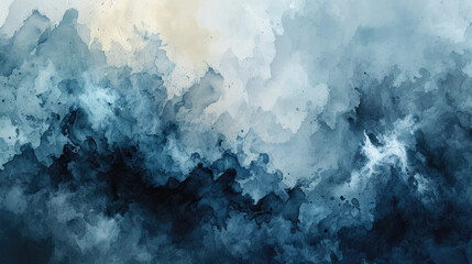 Minimalist abstract watercolor background in gray color with smooth texture