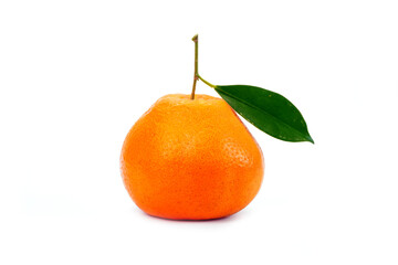 Orange isolated on white background. Chinese Mandarin Oranges. Japanese oranges for Spring festival, Chinese new year