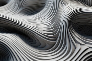Abstract Monochrome Paper Waves Texture Background