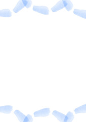 Fototapeta premium 水彩で描いた青色の点が並んだイラスト素材