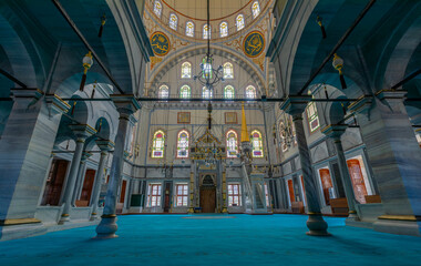 Uskudar Ayazma Mosque. From a good angle. A different detail from inside the mosque. September 21, 2022 Üsküdar, İstanbul, Turkey