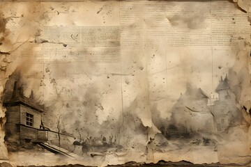 Fototapeta premium Newspaper paper grunge vintage old aged texture background