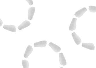 モノクロの水彩の点が円状に並んだ背景素材