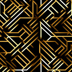golden geometric pattern background
