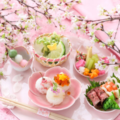 てまり寿司のお花見弁当
