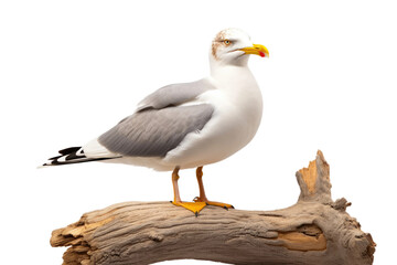 Beautiful Seagull on Isolated On Transparent Background