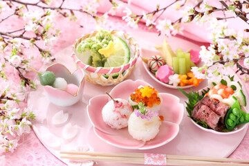 てまり寿司のお花見弁当