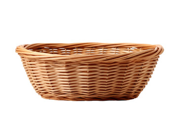 Wicker Basket Isolated On Transparent Background
