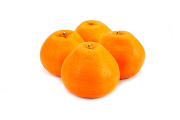 Orange isolated on white background. Chinese Mandarin Oranges. Japanese oranges for Spring festival, Chinese new year