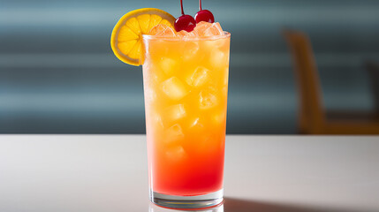 tropical rum punch a mix of rum orange juice pineapple