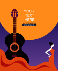 andalusian style background flamenco party with guitar - 716243409