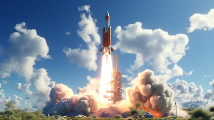 spaceship in the sky