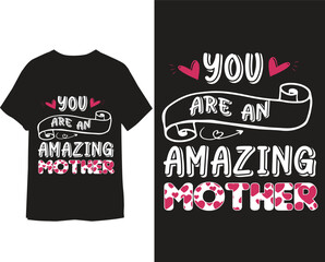 Mother's day tshirt design mom illustration premium vector