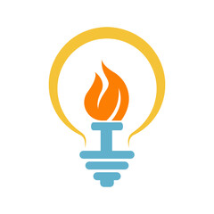 Lamp logo icon design