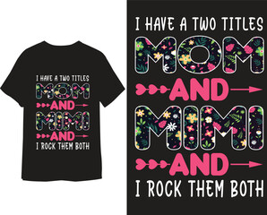 Mother's day tshirt design mom illustration premium vector