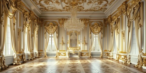 A classic extravagant European style palace - obrazy, fototapety, plakaty