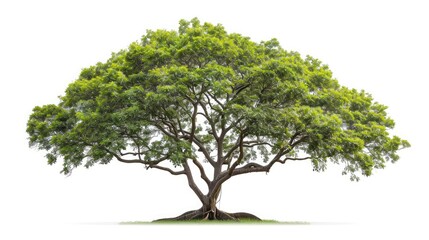 Obraz premium Samanea saman Tree isolated on white background.Rain Tree isolated on white background.Monkey Pod,East Indian Walnut Tree isolated on white background.